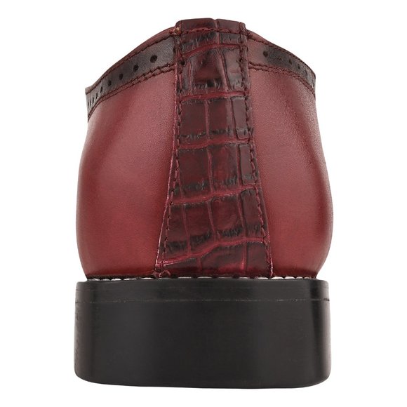 LIBERTYZENO Men's Dress Shoes 913 Burgundy Croco - Picture 6 of 7